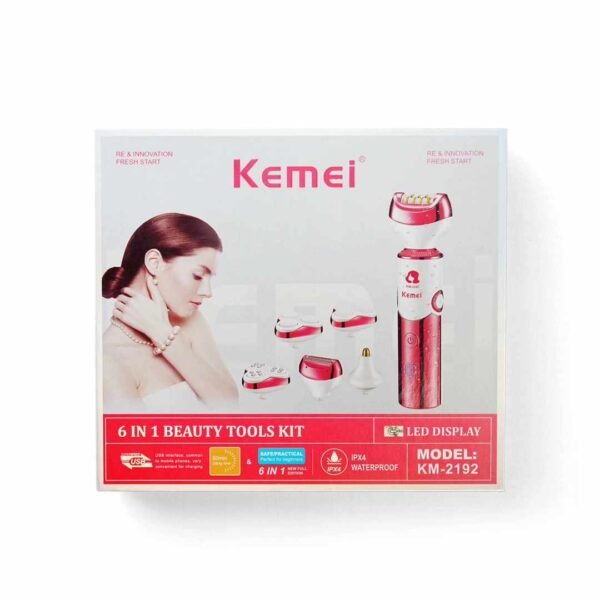 Épilateur électrique rechargeable 6 en 1 pour femme - Kemei - KM-2192 – Image 6