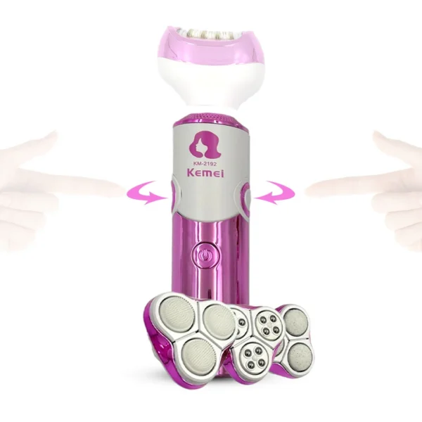 Épilateur électrique rechargeable 6 en 1 pour femme - Kemei - KM-2192 – Image 17