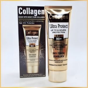 Crème Solaire au Collagène SPF90+ – Haute Protection & Anti-Âge