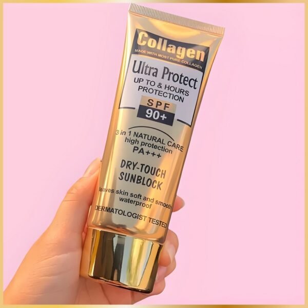 Crème Solaire au Collagène SPF90+ – Haute Protection & Anti-Âge – Image 3