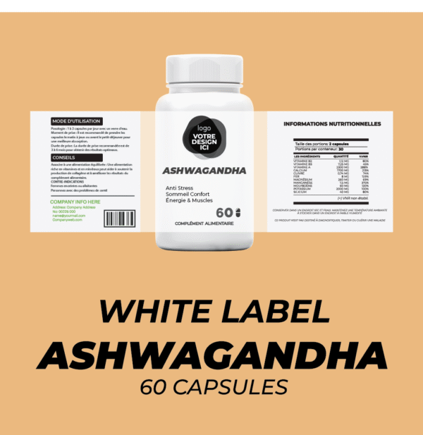 ASHWAGANDHA 60 CAPSULES (WHITE LABEL)
